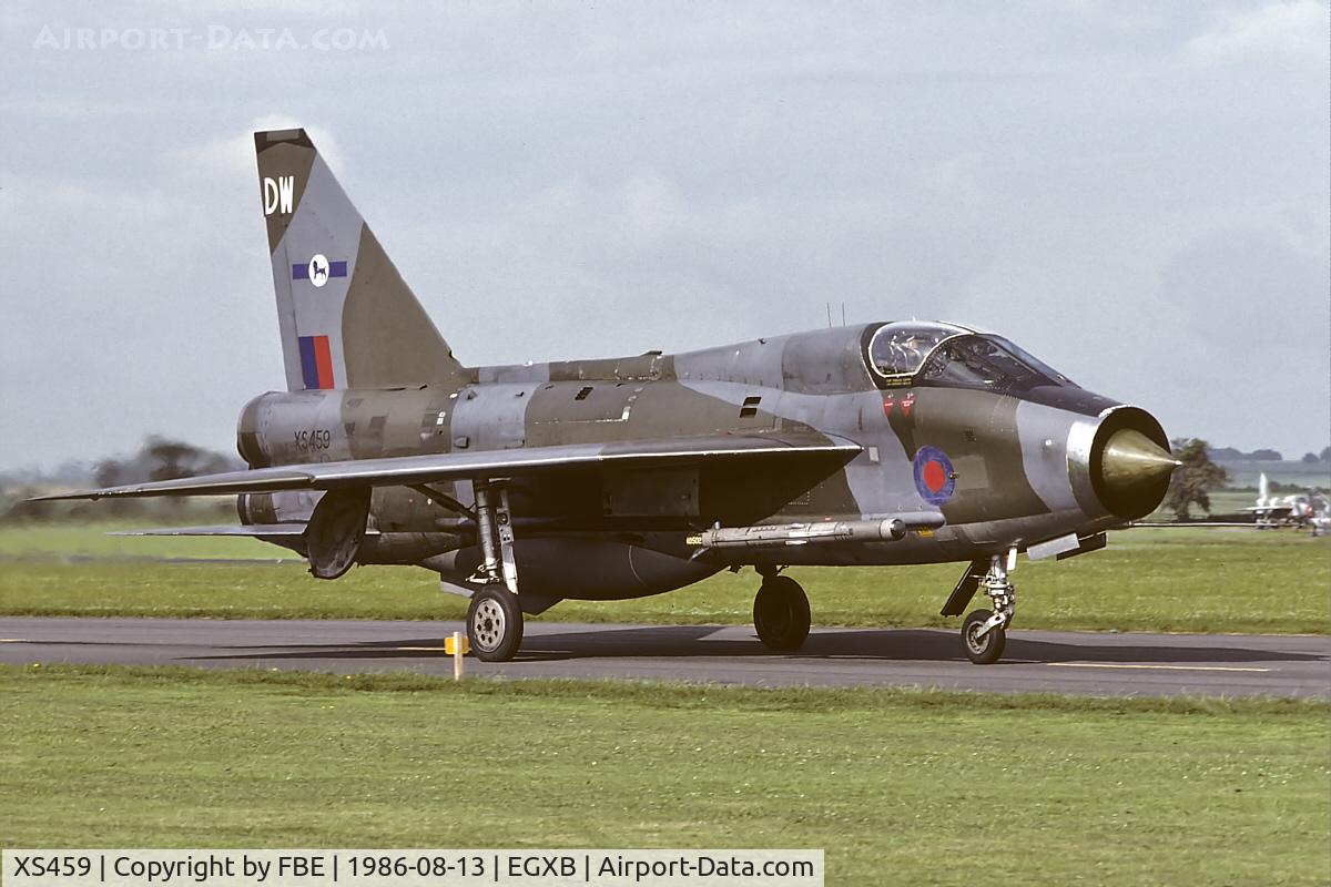 XS459, English Electric Lightning T.5 C/N 95019, RAF Binbrook during the mid eighties