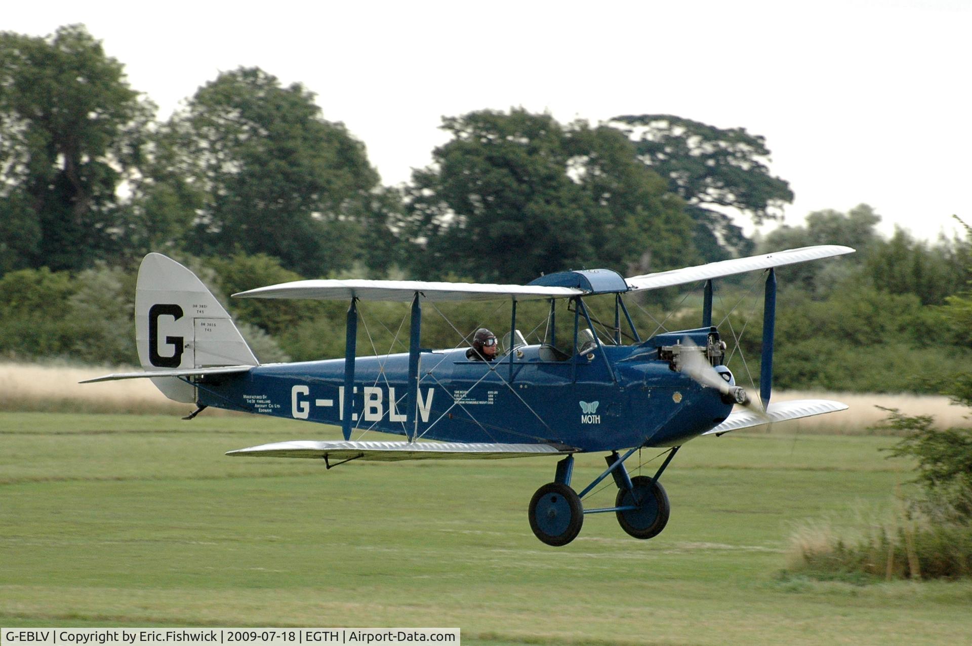 G-EBLV, 1925 De Havilland DH-60 Moth C/N 188, 42. G-EBLV at Shuttleworth Evening Air Display July 09