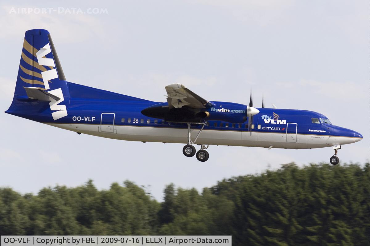 OO-VLF, 1991 Fokker 50 C/N 20208, VLM Fokker50 short final RW24