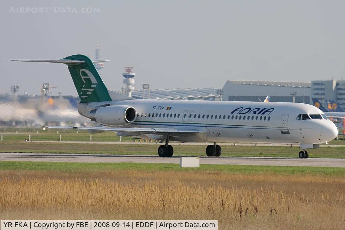 YR-FKA, 1991 Fokker 100 (F-28-0100) C/N 11340, take off run RW18W
