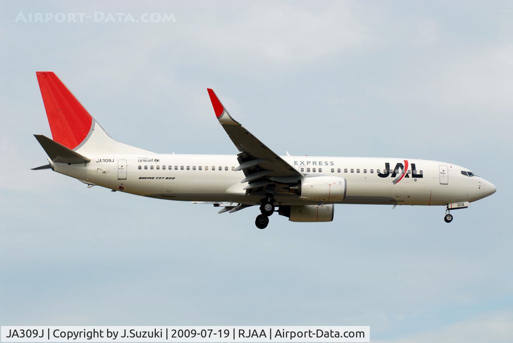 JA309J, 2008 Boeing 737-846 C/N 35338, Jal Express B737-800(Winglets)