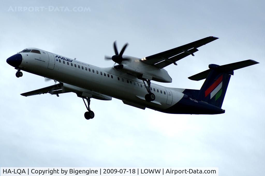 HA-LQA, 2001 De Havilland Canada DHC-8-402Q Dash 8 C/N 4062, This De Haviland Canada DHC-8-402Q has come from Budapest Ferihegy because of bad weather!