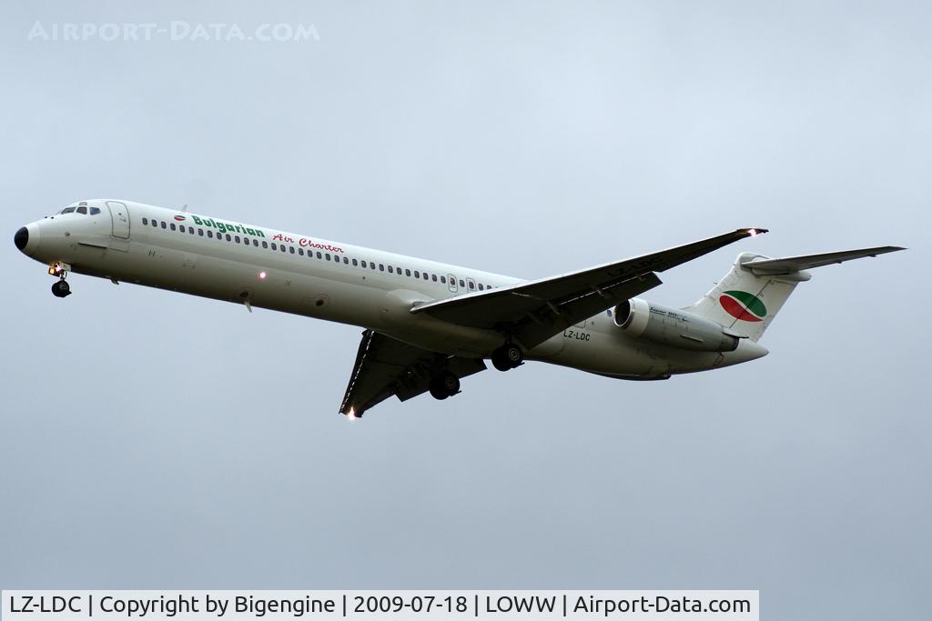 LZ-LDC, 1986 McDonnell Douglas MD-82 (DC-9-82) C/N 49217, MD-82 from BUC- Bulgarian Air Charter is approaching rwy34
