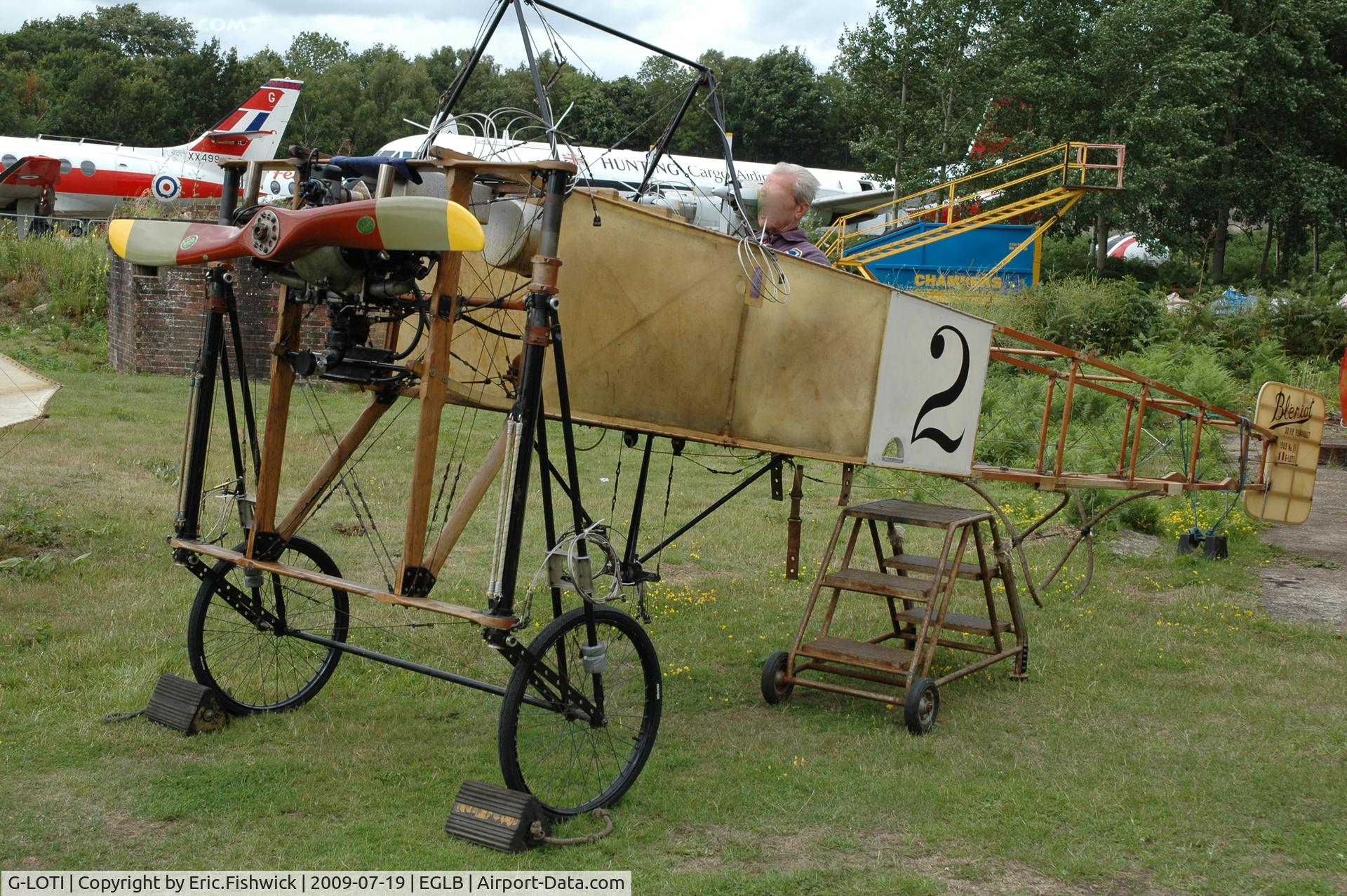 G-LOTI, 1982 Bleriot XI Replica C/N PFA 088-10410, G-LOTI at Brooklands Museum