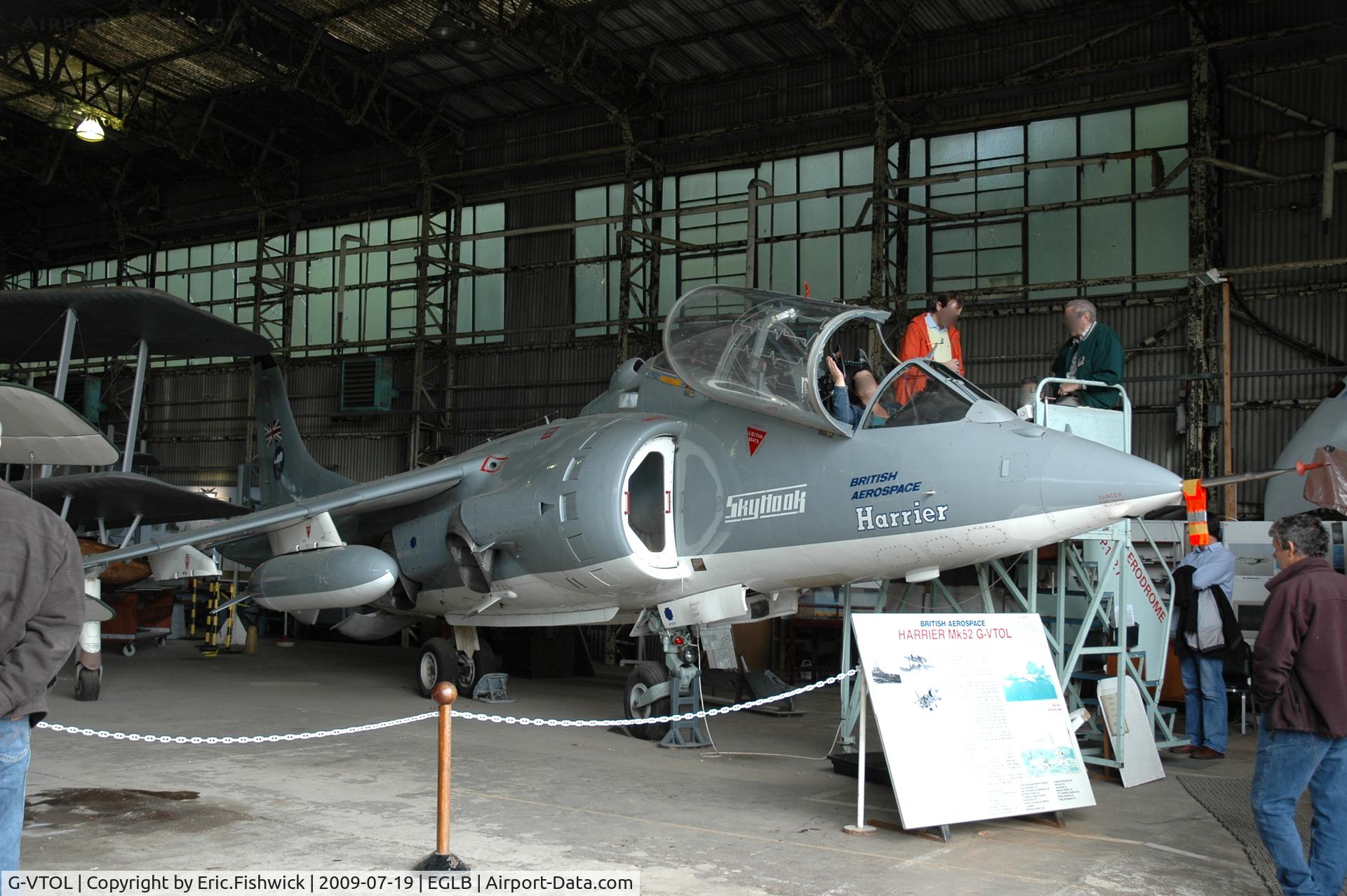 G-VTOL, 1970 Hawker Siddeley Harrier T.52 C/N B3-41H-735795, G-VTOL at Brooklands Museum