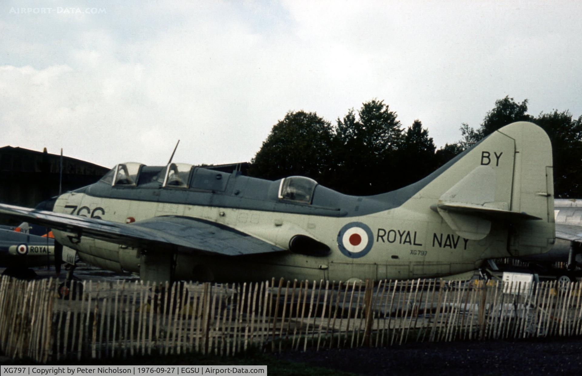 XG797, Fairey Gannet ECM.6 C/N F9365, Gannet ECM.6 of 849 Squadron at the Imperial War Museum, Duxford in the Summer of 1976.