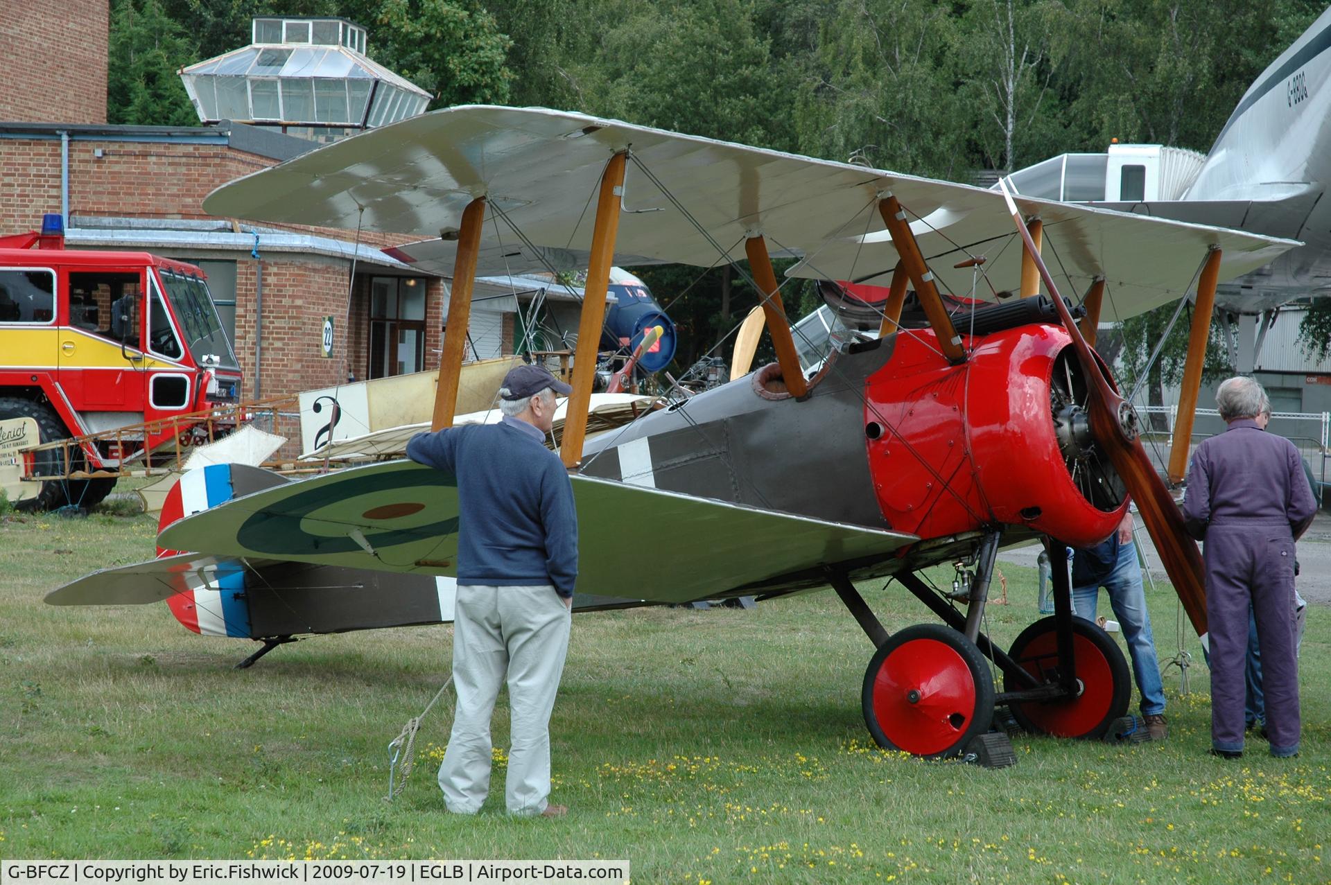 G-BFCZ, 1977 Sopwith F.1 Camel Replica C/N WA2, B7270 at Brooklands Museum after engine run