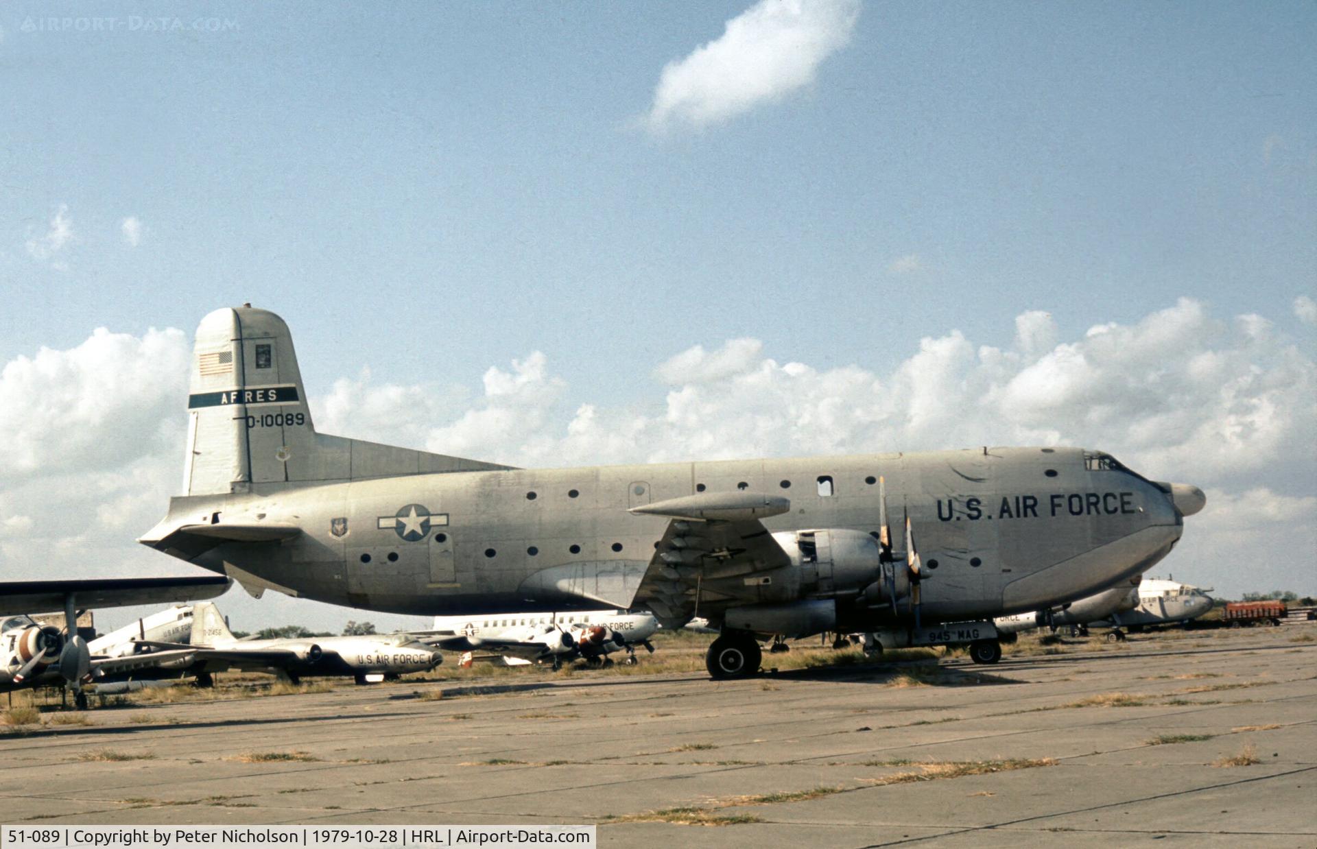 51-089, Douglas C-124C Globemaster II C/N 43423, C-124C Globemaster on loan from the USAF Museum seen with the Confederate Air Force at their Harlingen base in October 1979.