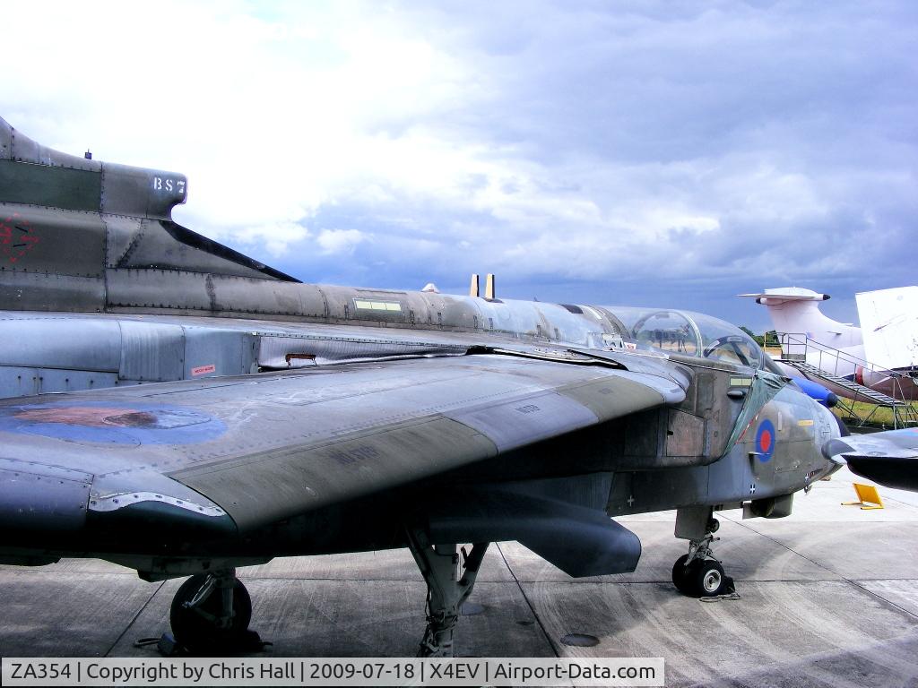 ZA354, 1980 Panavia Tornado GR.1 C/N 030/BS007/3015, Tornado GR.1 ZA354 first flew on 13 January 1982 and was involved in drop tank, armament and fatigue testing trials throughout its life. It last flew on 17 March 2004 and arrived at Elvington from British Aerospace, Warton, Lancashire on 28 April 2005.