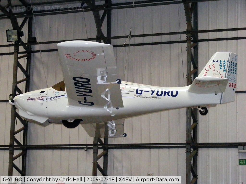 G-YURO, 1992 Europa Monowheel C/N PFA 220-11981, The Europa at the Museum is the re-furbished prototype and development aircraft, which first flew in February 1992.