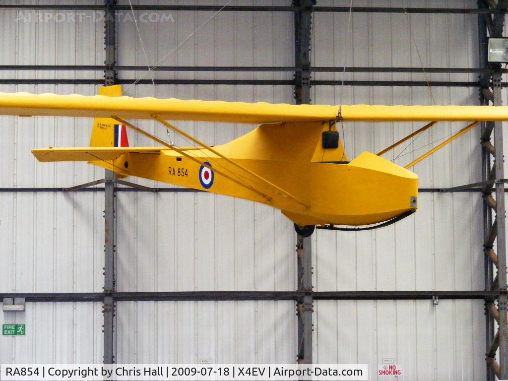 RA854, Slingsby T-7 Cadet TX1 C/N Not found RA854, The Museum's Slingsby Cadet T1 was built during the War in London, by sub-contractor Ottley Motors Ltd., as one of a batch of 30. Its early service is not known, but in 1947 it was at No.41 Gliding School and in 1949 it was at RAF Woodvale.
