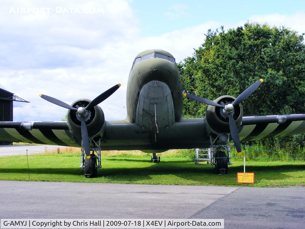 G-AMYJ, 1944 Douglas DC-3C-R-1830-90C (C-47B) C/N 15968/32716, The Museum's Dakota IV was manufactured in Oklahoma City, USA, as a C-47B and entered RAF service at RAF Montreal as KN353 in February 1945.