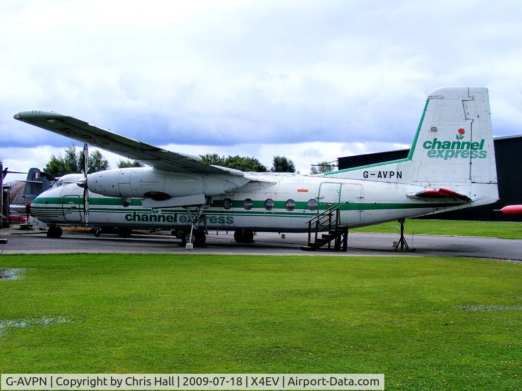 G-AVPN, 1964 Handley Page HPR-7 Herald 213 C/N 176, The Handley Page Herald Series 200 is a short-range transport aircraft powered by two Rolls-Royce Dart 527 turboprops of 2,150 shaft hp. Its maximum cruise speed is 274 mph. A Dart-engined Herald first flew in 1958.