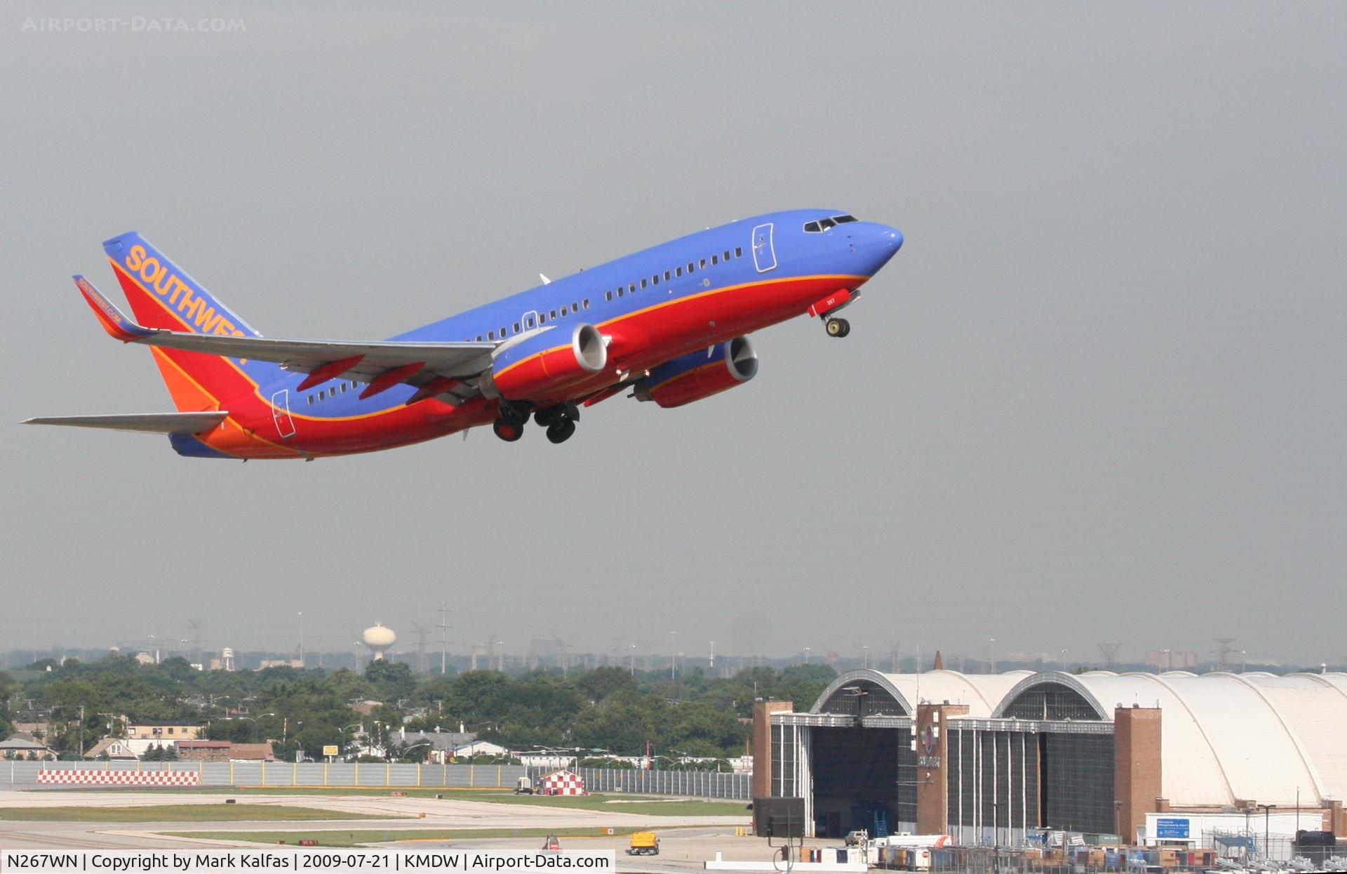 N267WN, 2007 Boeing 737-7H4 C/N 32525, Southwest 737-7H4, N267WN departing on RWY 4R KMDW.