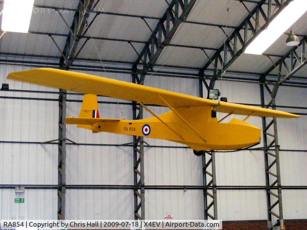 RA854, Slingsby T-7 Cadet TX1 C/N Not found RA854, The Museum's Slingsby Cadet T1 was built during the War in London, After service at Woodford with the Hawker Siddeley Gliding Club, the Cadet went into preservation in 1963. It was acquired by the Yorkshire Air Museum in May 2000.