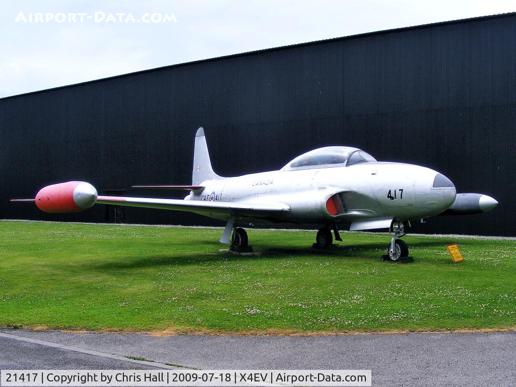 21417, Canadair CT-133 Silver Star 3 C/N T33-417, Canadair CT-133 Silver Star. This aircraft was one of 636 jet trainers built under licence by Canadair for the Royal Canadian Air Force, from 1952. The type was known in Canada as the 'Silver Star'. 