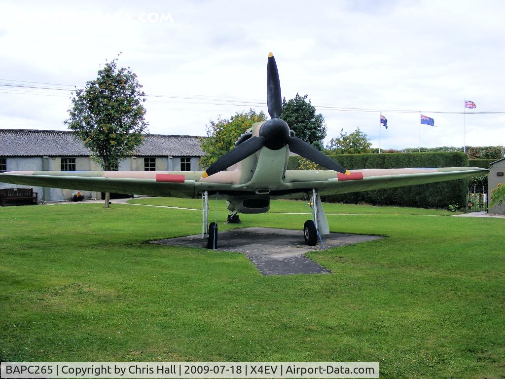 BAPC265, Hawker Hurricane I Replica C/N BAPC.265, Hawker Hurricane I replica is painted as P3873 of the Royal Canadian Air Force, in which the Museum's Canada Branch Patron, Hon. Hartland de M Molson OC OBE KstJ, was shot down during the Battle of Britain.