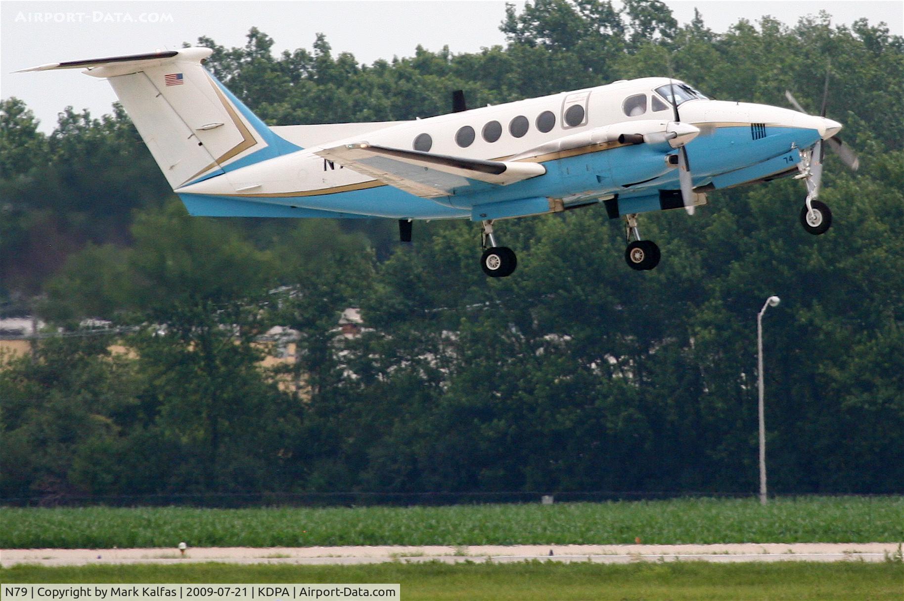 N79, 1988 Beech 300 C/N FF-14, Federal Aviation Administration, Beechcraft Super King Air 300, N74 departing on RWY 20R KDPA.