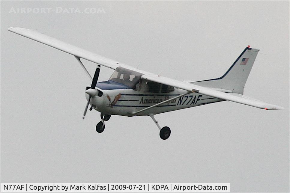N77AF, 1997 Cessna 172R C/N 17280071, American Flyers Cessna 172R, N77AF, turning final RWY 20R KDPA