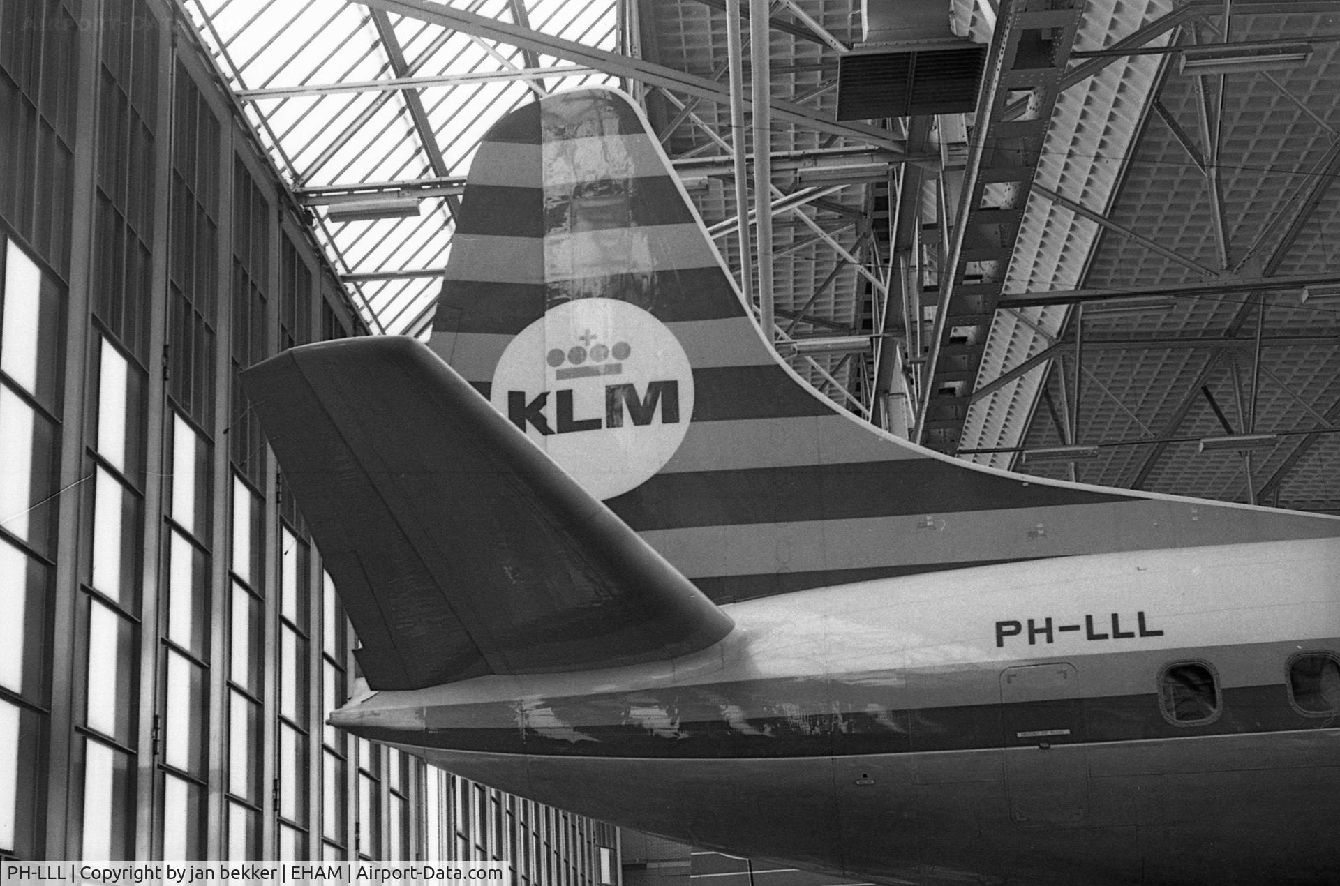 PH-LLL, 1960 Lockheed L-188C Electra C/N 2018, Photographed in hangar at Schiphol around 1960
