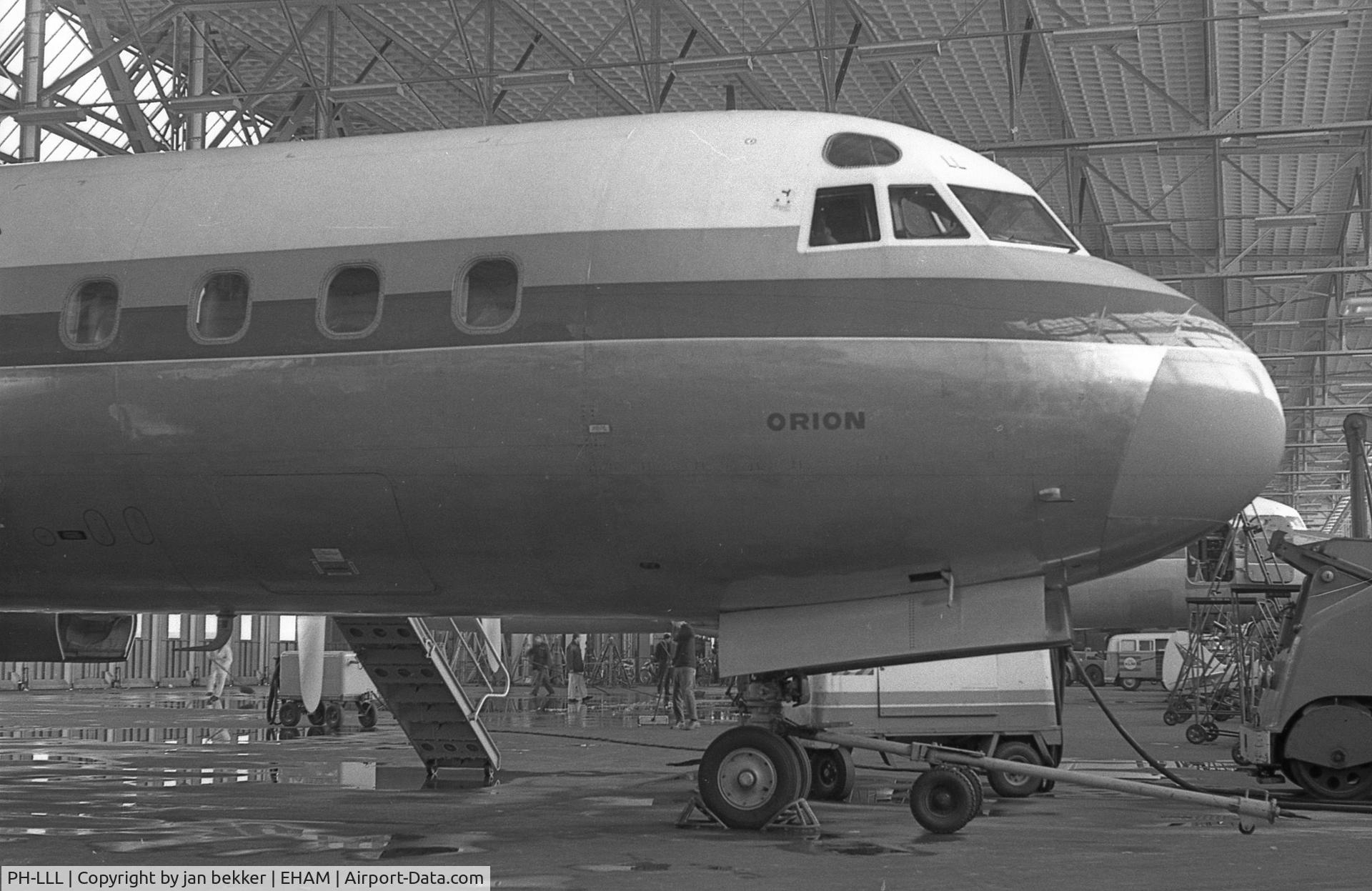 PH-LLL, 1960 Lockheed L-188C Electra C/N 2018, Photographed at Schiphol in hangar around 1960