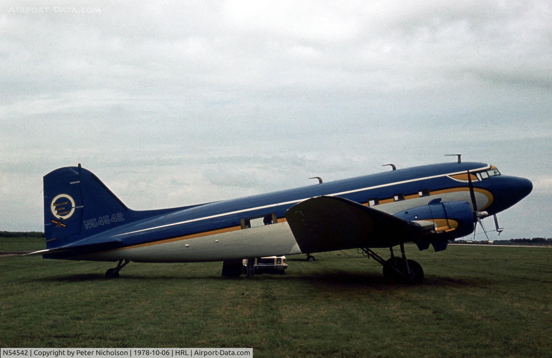 N54542, 1945 Douglas DC-3C (C-47B-50-DK) C/N 34378, The Experimental Aircraft Association was present at the 1978 Confederate Air Force Airshow at Harlingen with this Skytrain ex 45-1108.