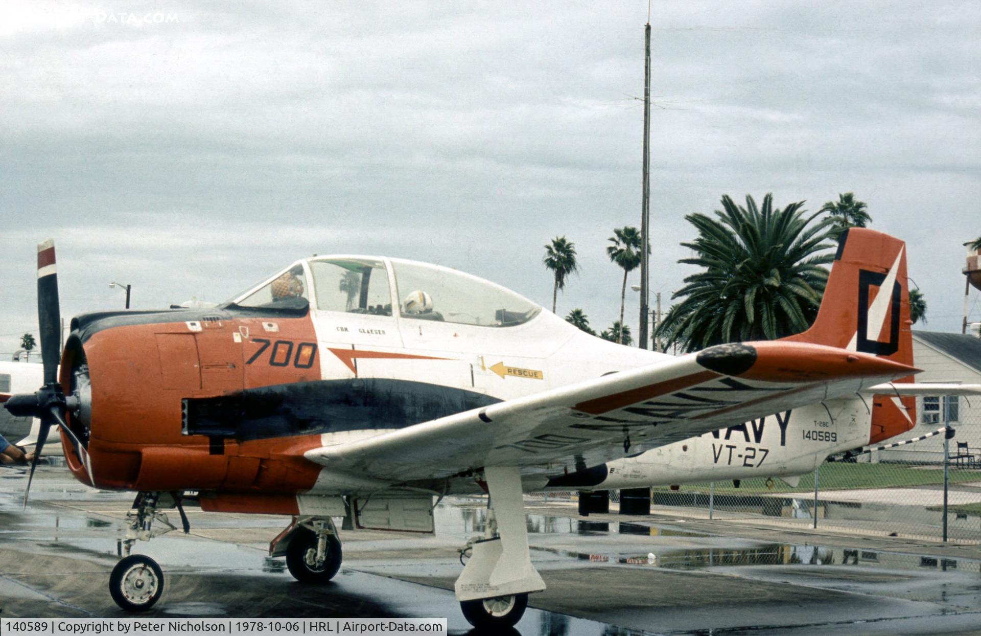 140589, North American T-28C Trojan Trojan C/N 226-166, T-28C Trojan of Training Squadron VT-27 at the 1978 Confederate Air Force Airshow at Harlingen.