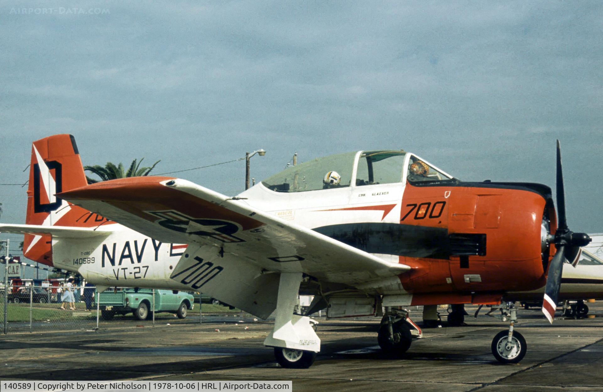 140589, North American T-28C Trojan Trojan C/N 226-166, Another view of the VT-27 Trojan which attended the 1978 Confederate Air Force Airshow at Harlingen.