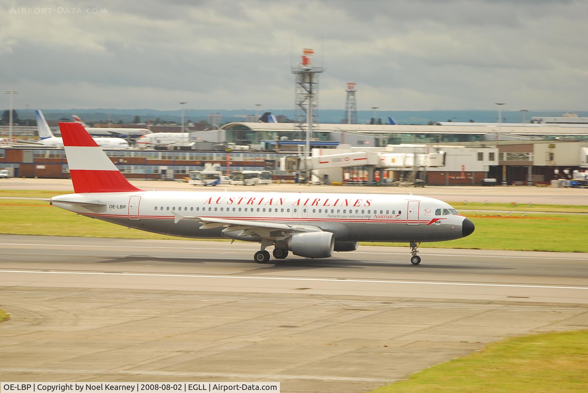 OE-LBP, 1998 Airbus A320-214 C/N 797, Departing 27R