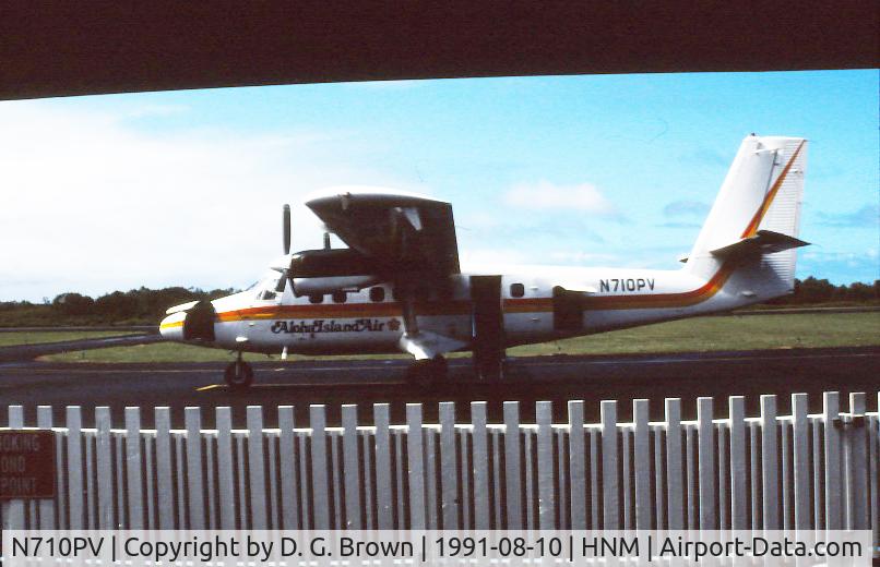 N710PV, 1981 De Havilland Canada DHC-6-300 Twin Otter C/N 751, Waiting for boarding at Hana, Maui