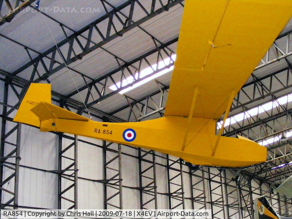 RA854, Slingsby T-7 Cadet TX1 C/N Not found RA854, The Museum's Slingsby Cadet T1 was built during the War in London, by sub-contractor Ottley Motors Ltd., as one of a batch of 30. Its early service is not known, but in 1947 it was at No.41 Gliding School and in 1949 it was at RAF Woodvale.
