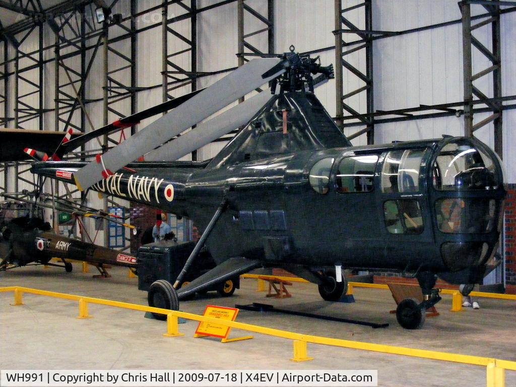 WH991, Westland Dragonfly HR.3 C/N WA/H/67, Westland Dragonfly HR.3 of the Yorkshire Helicopter Preservation Group (YHPG) on display at the Yorkshire Air Museum