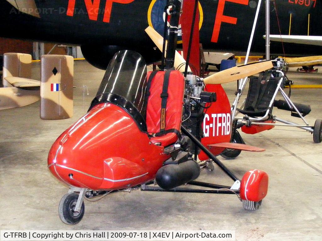 G-TFRB, 1990 Air Command 532 Elite Sport C/N PFA G/04-1167, The Air Command Sports Elite is a kit-built gyroplane built in the USA since the early 1990s. It is powered by a Rotax 532 engine. The aircraft can take off within 600 feet in still air and a good pilot can land within 10 feet. The cruising speed is 60 - 