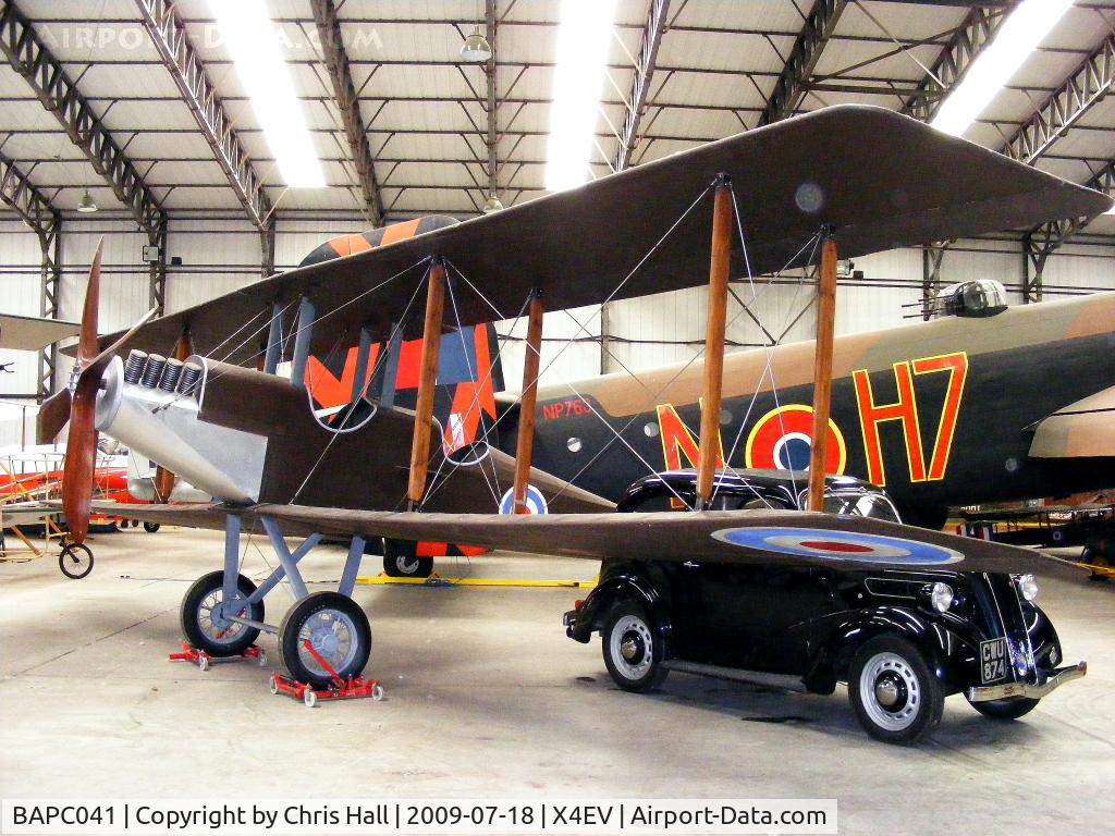 BAPC041, 1962 Royal Aircraft Factory BE-2c Replica C/N BAPC.41, Royal Aircraft Factory BE2c, The Yorkshire Air Museum's replica was built by the apprentices at RAF Halton and was used by the Royal Air Force as a display aircraft for many years.