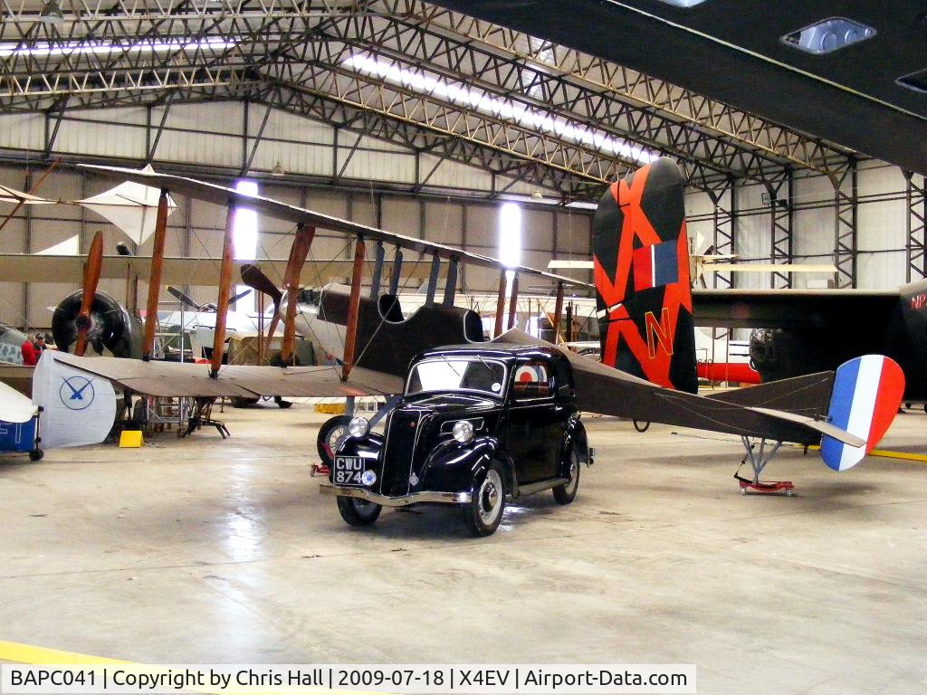 BAPC041, 1962 Royal Aircraft Factory BE-2c Replica C/N BAPC.41, Royal Aircraft Factory BE2c, The Yorkshire Air Museum's replica was built by the apprentices at RAF Halton and was used by the Royal Air Force as a display aircraft for many years.