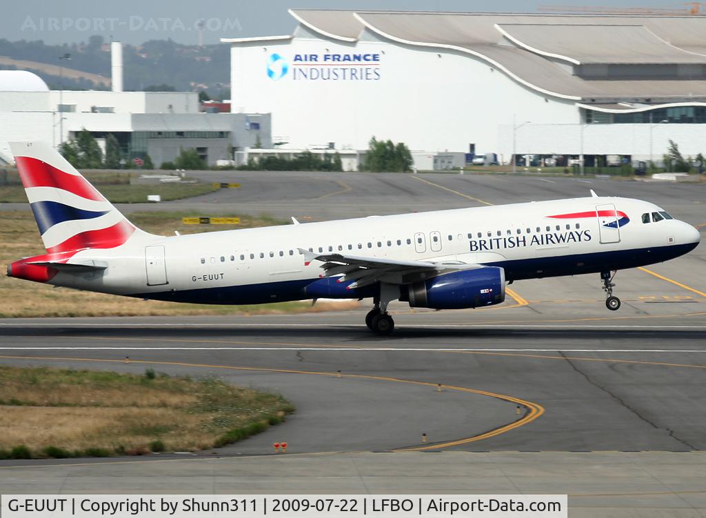 G-EUUT, 2007 Airbus A320-232 C/N 3314, Landing rwy 14R