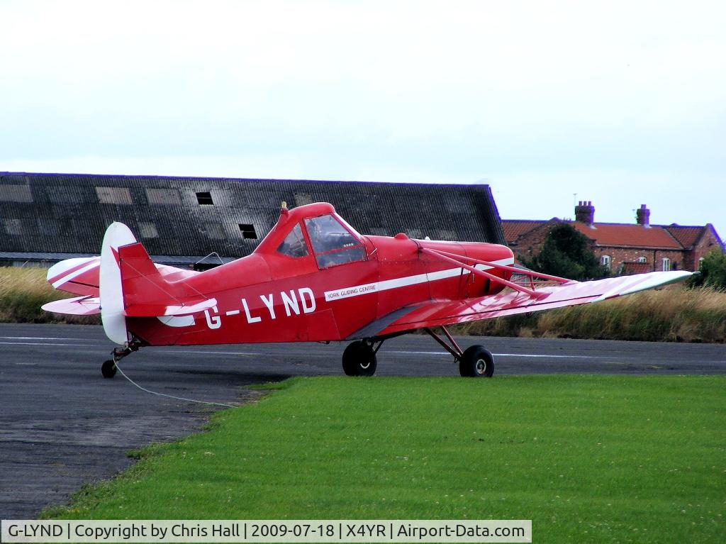 G-LYND, 1963 Piper PA-25-235 Pawnee C/N 25-6309, at the York Gliding Centre, Rufford. Previous ID: SE-IXU