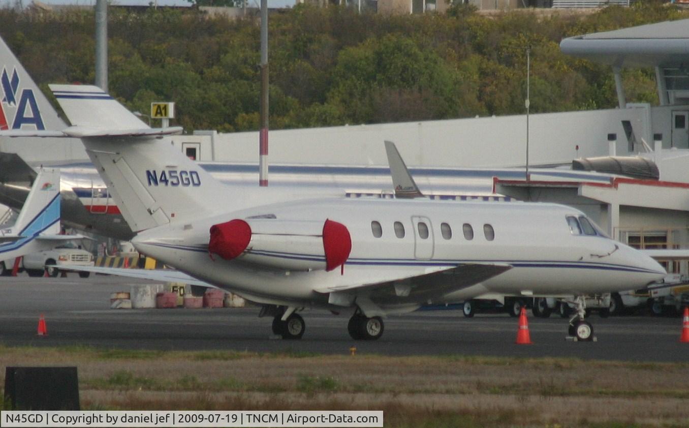 N45GD, British Aerospace BAe.125 Series 800A C/N 258142, park at the private spaces
