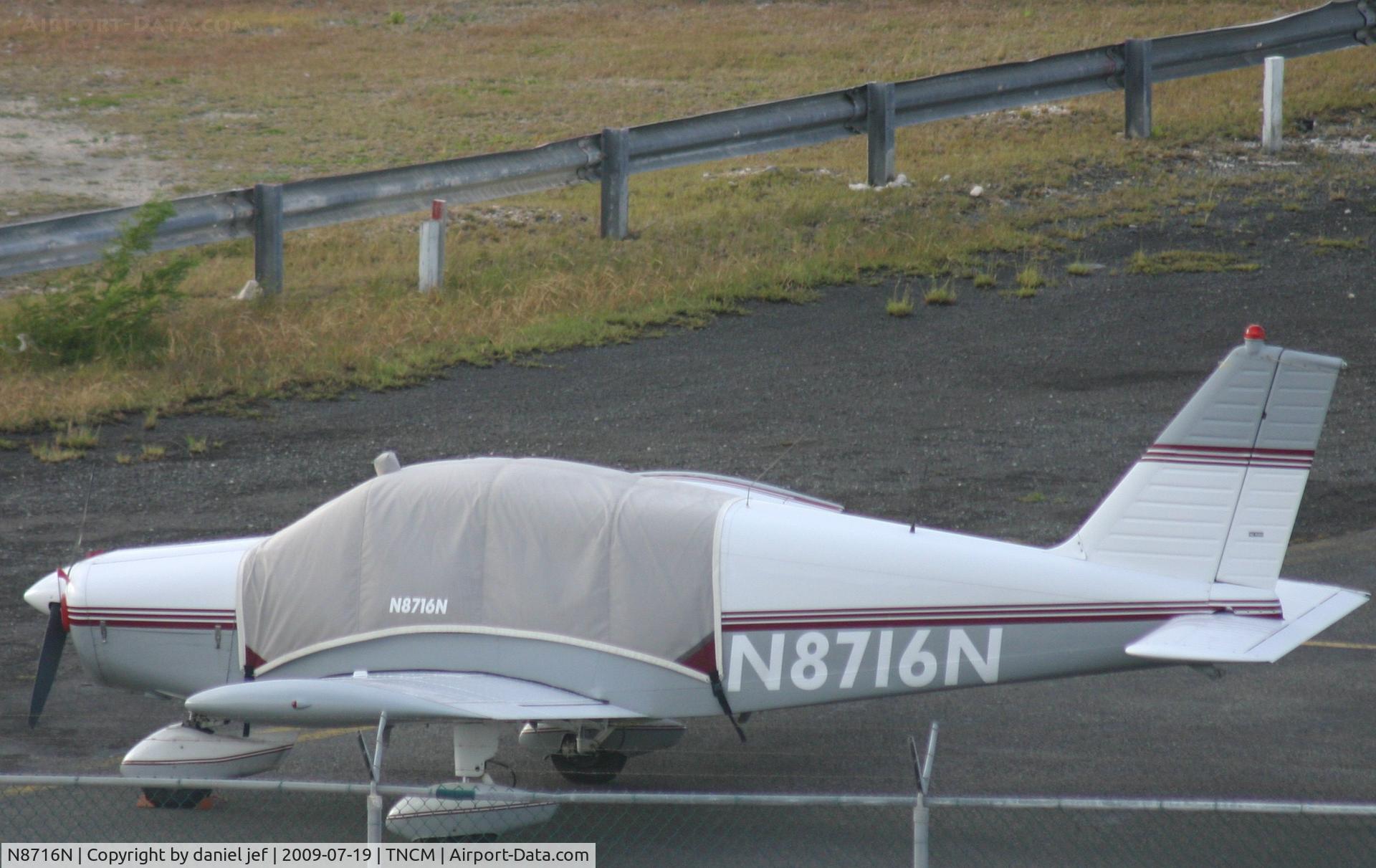 N8716N, 1969 Piper PA-28-140 C/N 28-25618, park at the cargo ramp