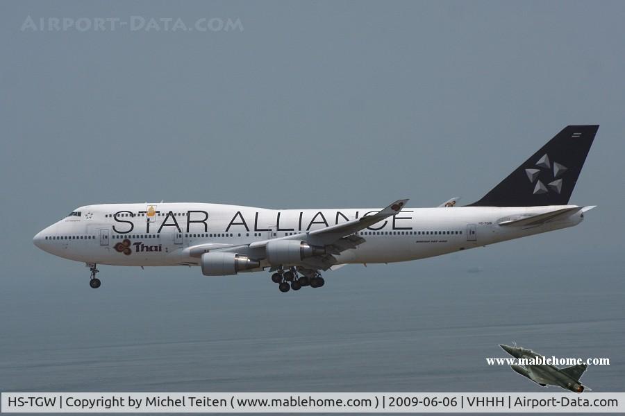 HS-TGW, 1997 Boeing 747-4D7 C/N 27724, Thai Airways