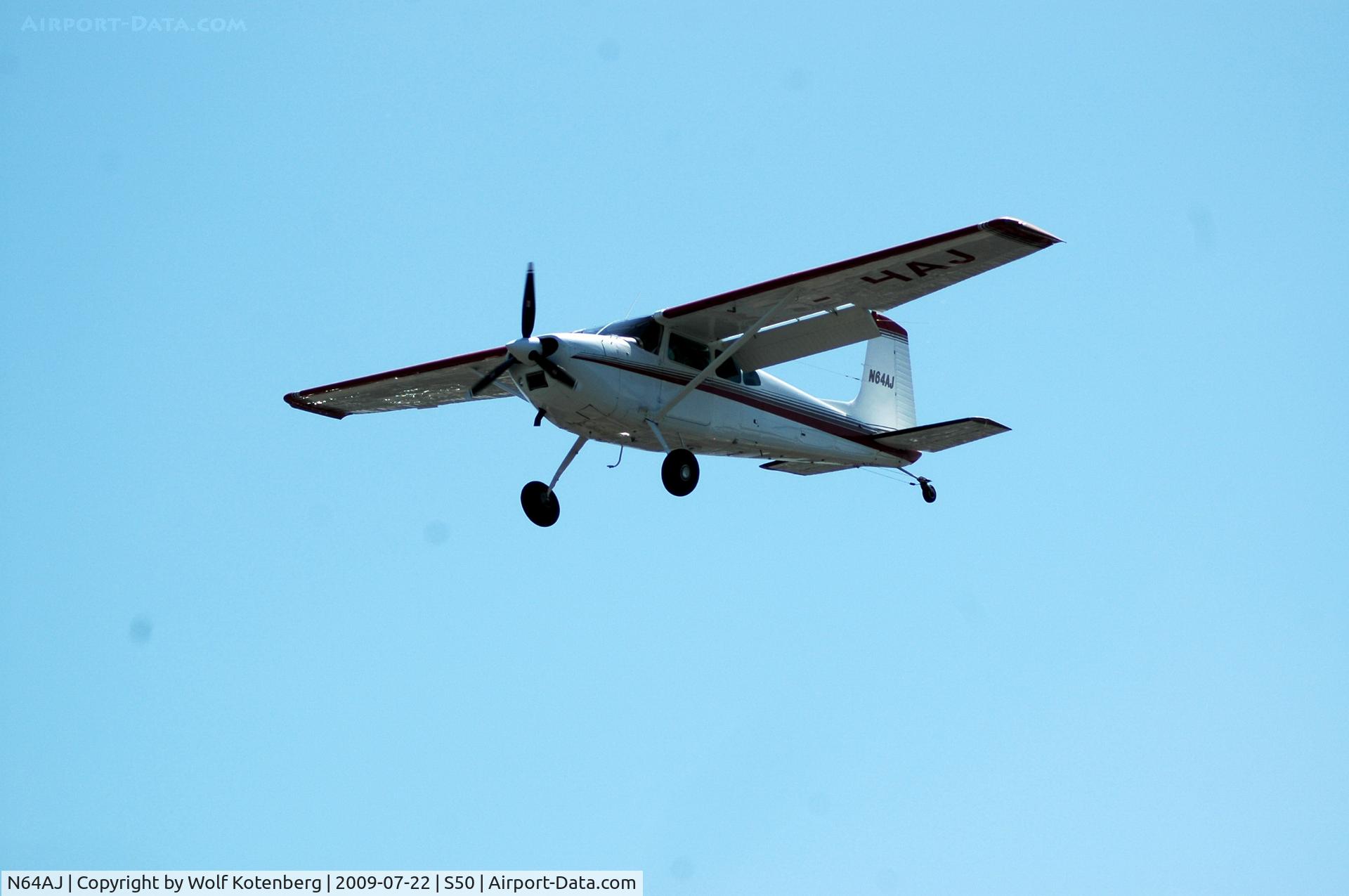 N64AJ, Cessna 180J C/N 18052364, on final