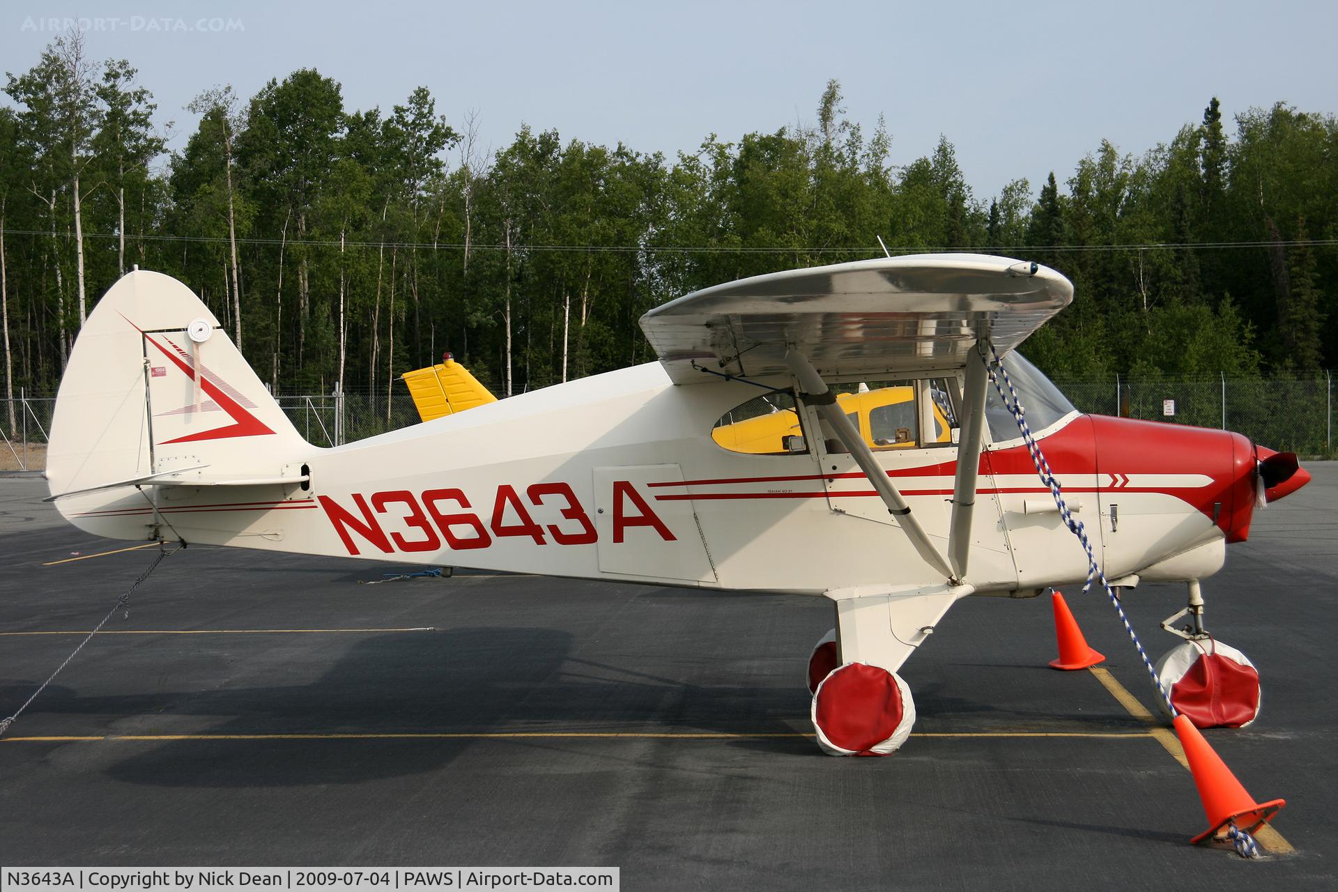 N3643A, 1953 Piper PA-22-135 Tri-Pacer C/N 22-1901, PAWS