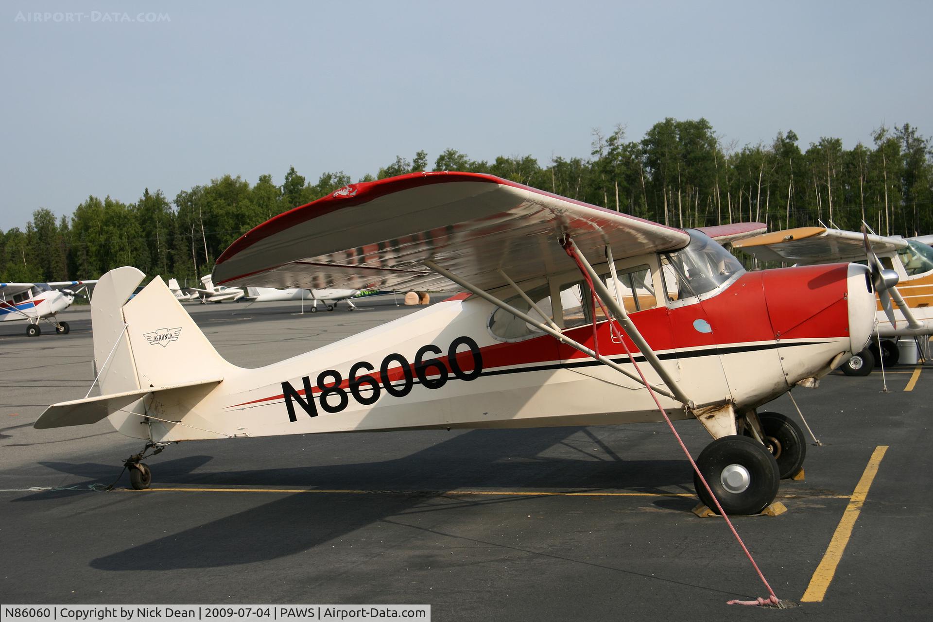 N86060, 1946 Aeronca 11AC Chief C/N 11AC-481, PAWS