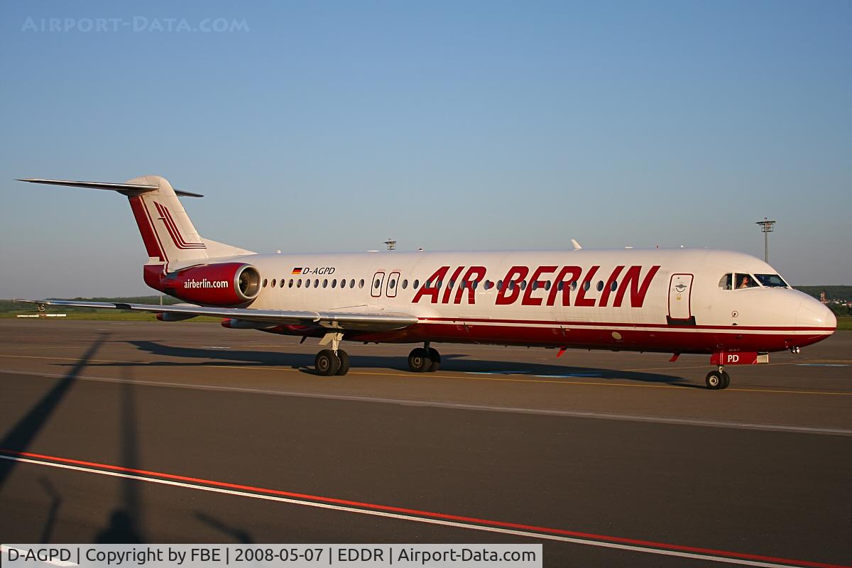 D-AGPD, 1989 Fokker 100 (F-28-0100) C/N 11281, Air Berlin Fokker100