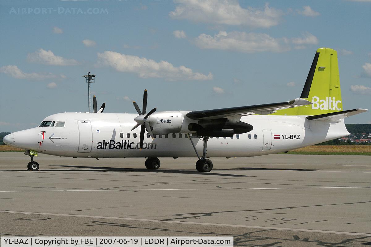 YL-BAZ, 1989 Fokker 50 C/N 20153, Air Baltic Fokker50 at EDDR