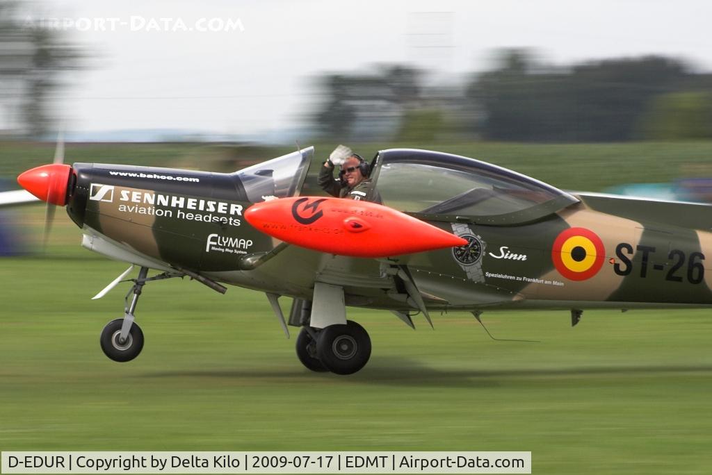 D-EDUR, 1980 SIAI-Marchetti SF-260 C/N 110, Sennheiser Aviation Headsets (Vredestein)  Ralf Niebergall landing his Marchetti.