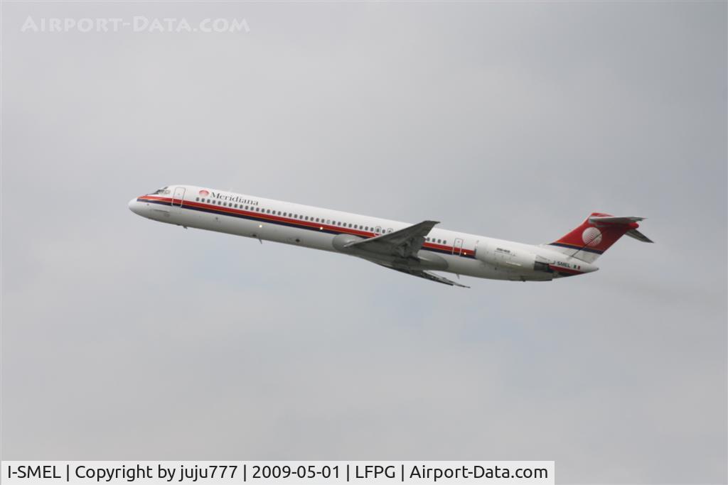 I-SMEL, 1984 McDonnell Douglas MD-82 (DC-9-82) C/N 49247, on take-off at CDG