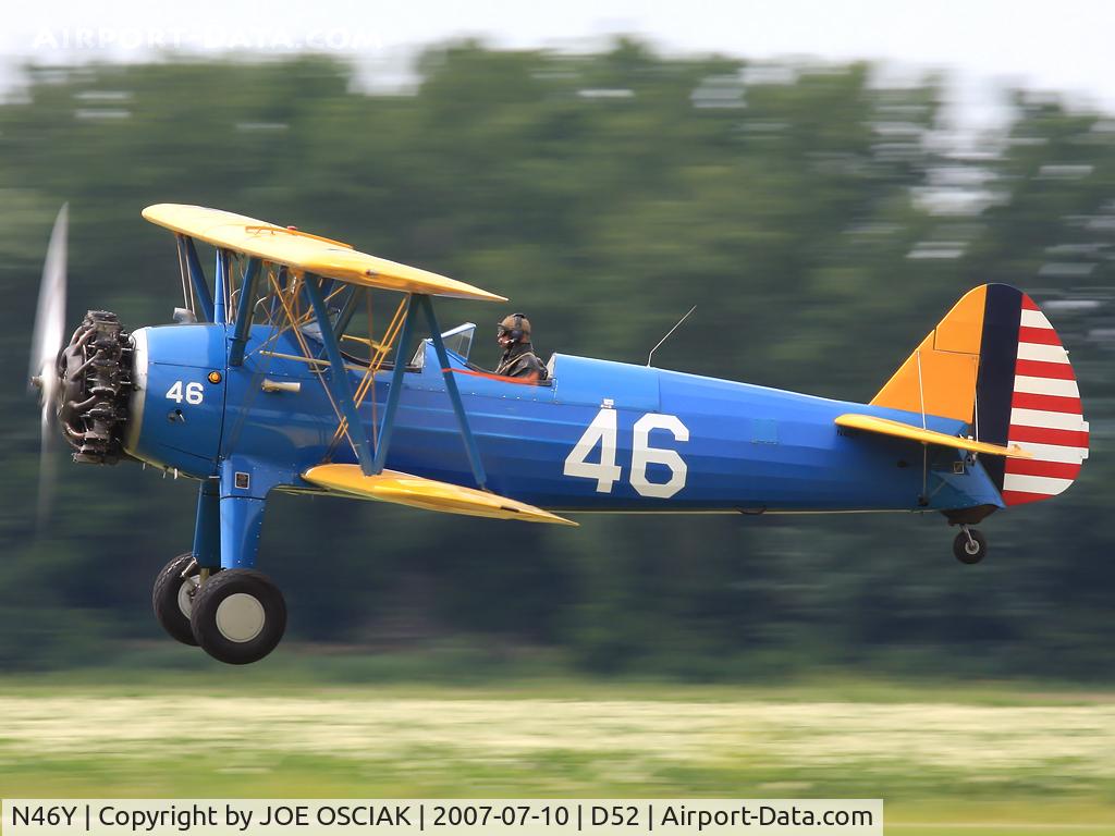 N46Y, 1941 Boeing B75 C/N 75-1377, Taking off from D52
