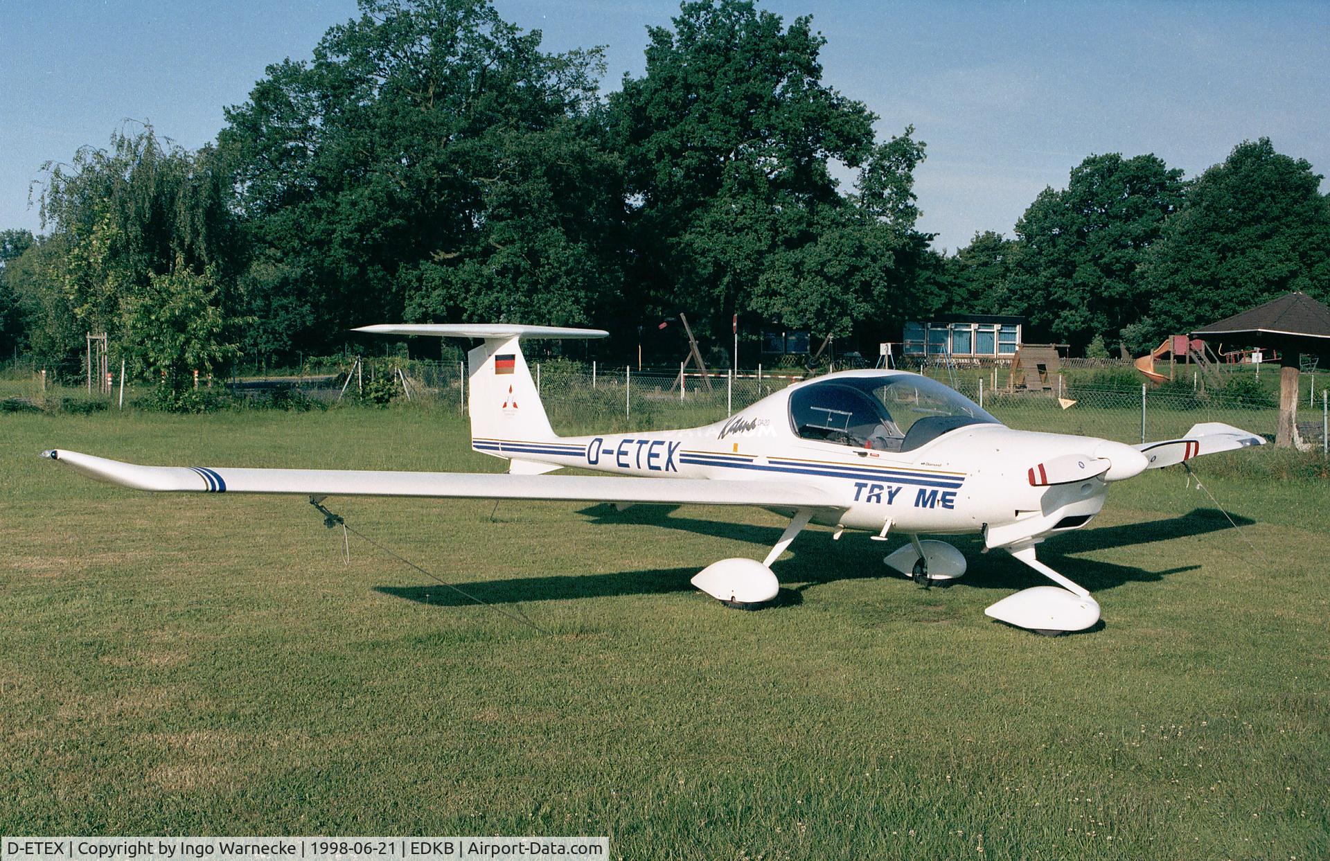 D-ETEX, Diamond DV-20A-1 Katana C/N 10242, Diamond DA-20-A1 Katana at Bonn-Hangelar airfield
