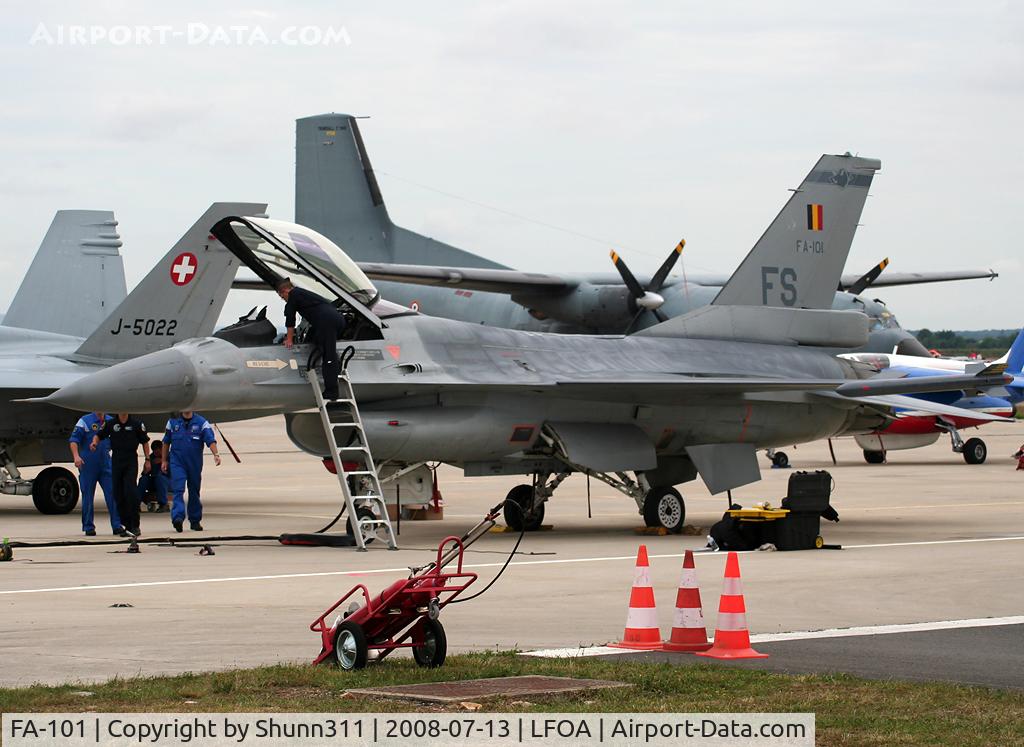 FA-101, SABCA F-16AM Fighting Falcon C/N 6H-101, Used as spare during LFOA Airshow 2008